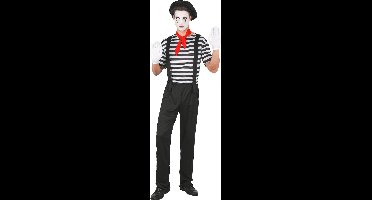 Vegaoo - Zwarte en witte klassieke mime outfit voor mannen