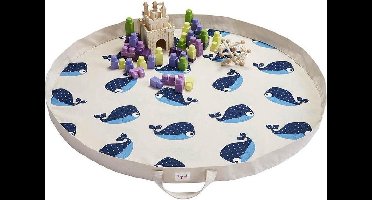 3 Sprouts - speelkleed en opbergtas in 1 - walvis