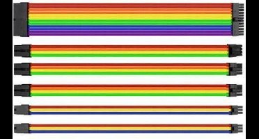 Thermaltake TtMod combo pack voedingskabelset - met mouwen - veelkleurig