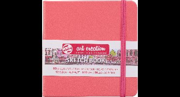 Royal Talens TAC Schetsboek 12x12 cm 140gr 80 vel Koraalrood.