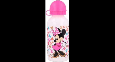 Stor Drinkfles Mickey Mouse Junior 400 Ml Aluminium Wit/roze