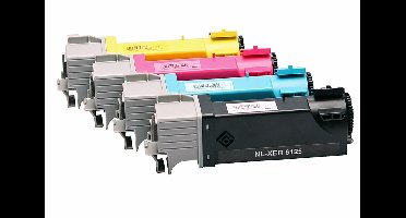 Set 4x ABC huismerk toner geschikt voor Xerox Phaser 6125 6125N 6125VN