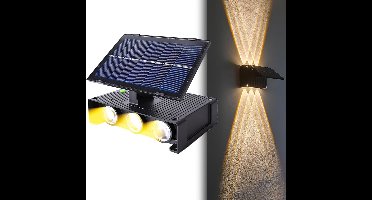 Core® Solar Buitenlamp - Set van 2 Stuks - Warm Licht - Waterdicht - Buiten & Tuin sensor - Zwart - ‎16cm x 10cm x 4cm