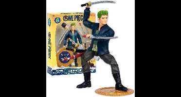 One Piece - Actiefiguur Zoro - Beweegbaar figuur met verwisselbare zwaarden en gezicht - 15 cm hoog