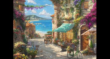 Schmidt Puzzle Legpuzzel Café Aan Rivièra Karton 1000 Stukjes