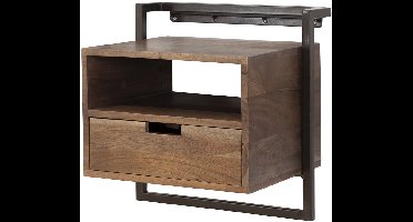 Giga Living Nachtkastje Air Solid - Bruin Hout - 35x44x45cm