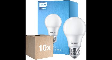 Voordeelpak 10x Philips Corepro LED Lamp E27 Peer Mat 8W 806lm - 827 Zeer Warm Wit | Vervangt 60W