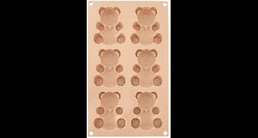 Koekjesvorm Muffins Silicone Beige Teddyberen 30x17,5x2 cm - Bakvorm voor Koekjes
