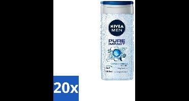 Nivea Men – Douchegel – Pure Impact – 250 ml - Bulkverpakking - 20 stuks