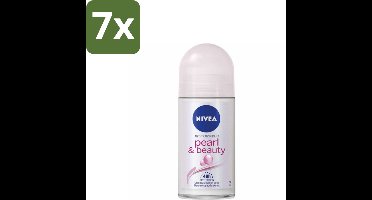 7 x Nivea – Deodorant Roller – Pearl & Beauty – 50 ml - Nivea Deodorant Roller - Deodorant Roller - Deodorant Voor Oksel - Parelextract - Frisheid