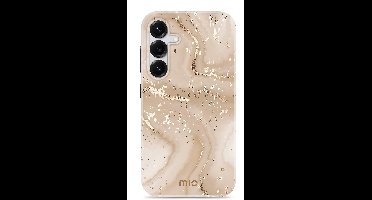 Mio by Mobilize Hoesje geschikt voor Samsung Galaxy S26 MagSafe Telefoonhoesje Hardcase | Mio by Mobilize Backcover | Geschikt voor MagSafe | Geschikt voor Draadloos Opladen met Magnetische Ring | Geschikt voor MagSafe Case - Gold Marble | Goud