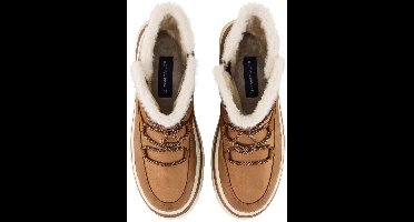 Tom Tailor - Waterdichte sneeuwlaarzen met veters - Maat 39 - cognac