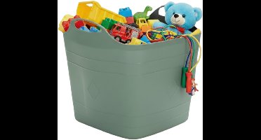 Storage solutions speelgoedmand - salie groen - 25 l - kunststof - 40 x 35 cm - opbergmand