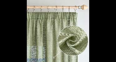 Gordijn - Groen - 140x245 cm - Linnenlook