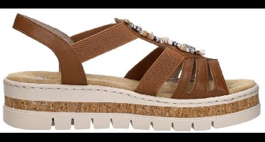 Rieker Sandalen Plat Sandalen Plat - Cognac - Maat 43