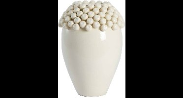 Light & Living Vaas Lovro - Crème - Ø32x43.5cm - Keramiek - Modern - Bloemenvaas - Woondecoratie - Decoratieve vaas voor woonkamer of slaapkamer