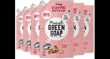 Marcel's Green Soap Shampoo Navulling - Argan & Oudh - 6 x 500ml