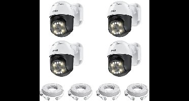 Zosi - C296 - Beveiligingscamerasysteem - 8MP 1080p - Buiten - Bewakingscamera - Beveiligingscamera - Beveiligingscamerasysteem - 4 stuk - Wit