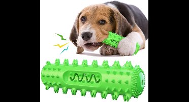 Oneay Hondenspeelgoed kauwstick – Tandenborstel kauwspeeltje voor puppy’s en kleine tot middelgrote honden – Tandreinigend en duurzaam – Groen