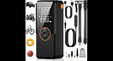 Autobanden Pomp - Elektrische Fietspomp - Compressor - Luchtcompressor - Zwart