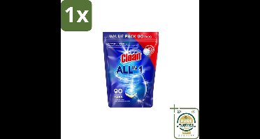1 x At Home – Vaatwastabletten All-in-1 – Krachtige Reiniging – 90 Tabs- Vaatwastabletten - Vaatwasser - Reiniging - Glans - Kalkaanslag
