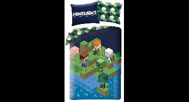 Minecraft Dekbedovertrek game on - 140 x 200 cm - 70 x 90 cm - Polyester