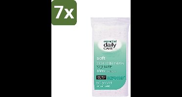 7 x Sence - Vierkant - Wattenschijfjes - Zacht & Stevig - 50 Wattenschijfjes - Wattenschijfjes - Gezicht Reinigen - Make-up Verwijderen - Nagels Reinigen - Huidverzorging