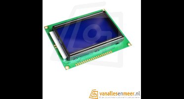 LCD Display ST7920- 128x64 pixels wit op blauw