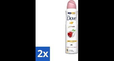 2 x Dove - Deodorant - Go Fresh Granaatappel - Frisse en fruitige geur - 150 ml - Dove Go Fresh - Granaatappel - Anti-transpirant Spray - Frisheid - Huidverzorging