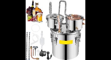Distilleerketel - Destilleerapparaat - Moonshine - 50L - Alcohol Distiller - Thuisbrouwerij Set voor Wijn, & Bier – Brouwapparatuur en Dispenser Kit - Distilleermachine