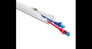 Delock polyester kabelsleeve met ritssluiting | 20mm | hittebestendig | wit | 1 meter