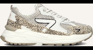 HUB Grid-w Sneakers Dames - Leren Sneaker - Wit - Maat 43