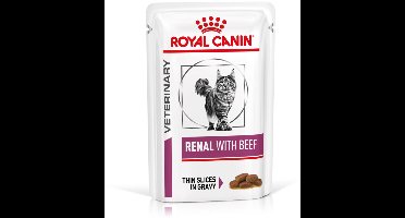Royal Canin Renal Rundvlees - Kattenvoer - 4 X 12 X 85 g