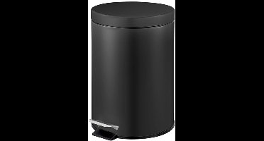 V-Part - Pedaalemmer 5 liter - Steel - zwart - Prullenbak