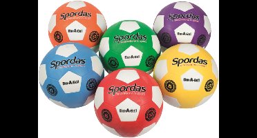 Spordas voetbal set duurzaam rubber 6 stuks sportbal school.