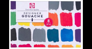 Gouache Extra Fijn verfset voor kinderen - 8x20ml tubes multicolor.
