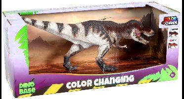 Dino Base speelgoed T-Rex kleurveranderende dino figuur multicolor.