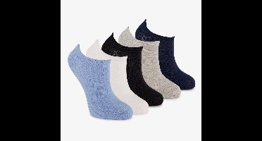 5 paar kinder sneakersokken blauw - Maat 27/30