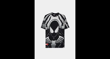 Marvel SpiderMan - Venom AOP Heren Tshirt - M - Zwart