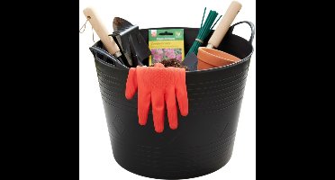 Storage solutions opbergmand - zwart - 40 l - kunststof - 42 x 40 x 35 cm - met handvatten