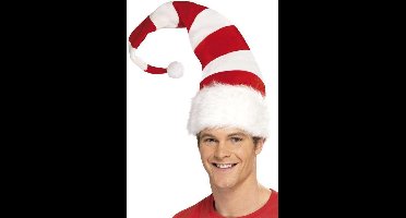 Dressing Up & Costumes | Costumes - Christmas - Striped Santa Hat, Red And White