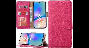 Hoesje geschikt voor Samsung Galaxy A05s bookcase met pasjeshouder - Roze