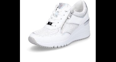 Marco Tozzi Dames Sneaker - 23743-197 Wit/Zilver - Maat 41