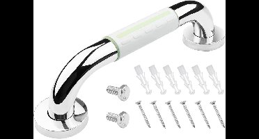 30 cm Non-Slip White Shower Stainless Steel and ABS Bathtub Handle Bath Grip Safety Grip - for Seniors, Pregnant Women, Children