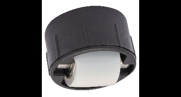 WAGNER zachte zwenk-/verzinkwiel ROLLER-MINI - Ø 15 mm, kogellagers, zacht, zwarte kunststof behuizing Ø 26/25 x 13/5 mm, metalen pen, draagvermogen 50 kg - Made in Germany - 01702701