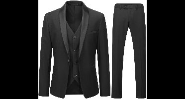 Allthemen Driedelig zakelijk pak - Formele Sjaalkraag - XXL