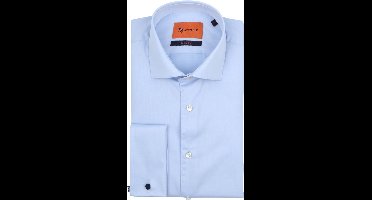 Suitable Overhemd Dubbelmanchet Blauw - Maat 40 - Heren - Overhemden Formeel