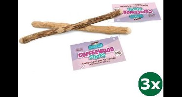 3x Bunny nature koffiehout sticks