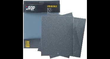 CROP Waterproof Schuurpapier Set - Korrel 1000 + 1500 + 2000 + 3000 - 230 x 280 mm - 4 stuks Sandpaper