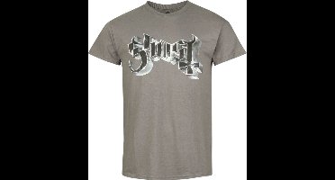 Ghost New Logo Grucifix Heren T-shirt - houtskool - L